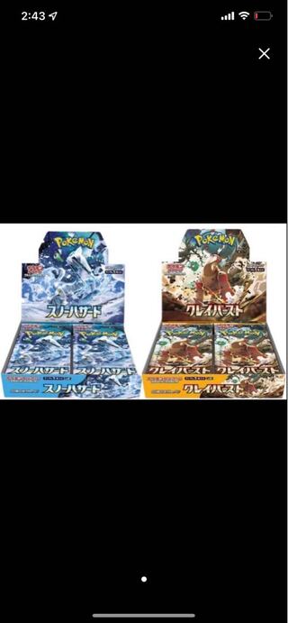 Pokémon Card Snow Hazard & Clayburst with Shrink