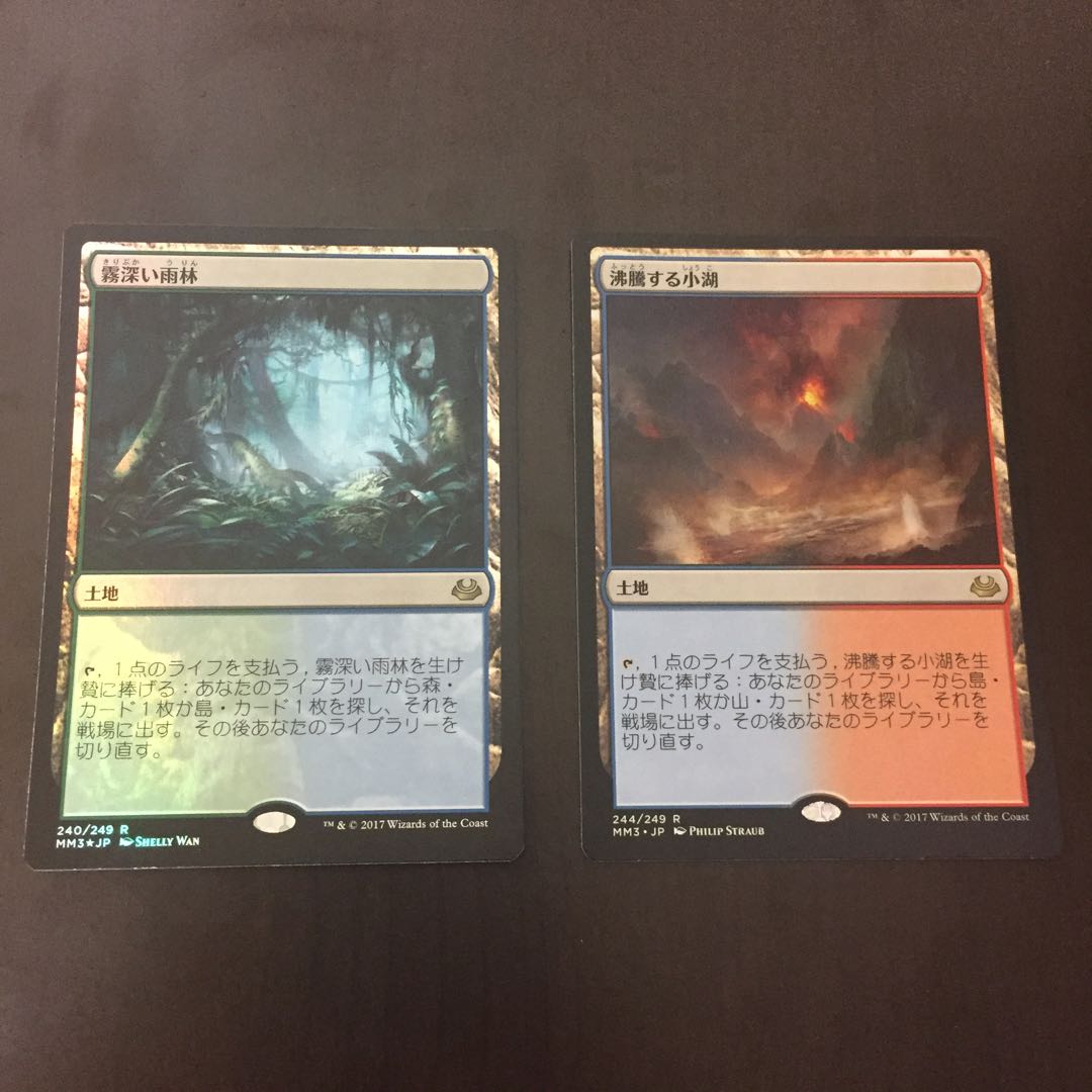 【分売OK】霧深い雨林 foil 沸騰する小湖 非foil モダマス版 日本語