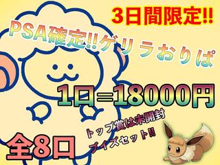 【3日間限定】PSA確定！全8口  ゲリラオリパ