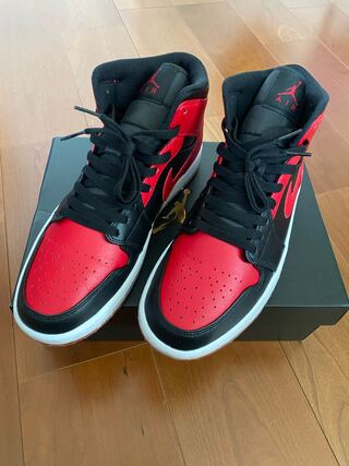 Nike Air Jordan 1 Mid "Bread" Black/Jim Redho Wight 554725-074 27cm