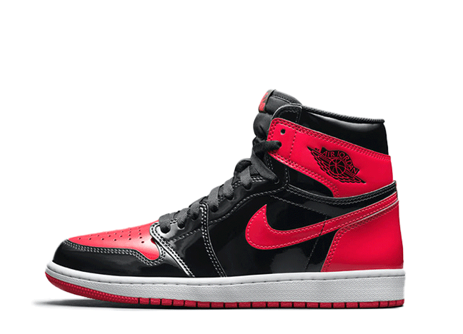 Nike Air Jordan 1 Retro High Og "Bread Patent" Black/HoWight Varsity Red 555088-063 26.5cm