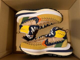 Jean-Paul Gaultier x sacai x Nike Vapor Waffle "Mix Sesame/BlueVoid-White" 25.5cm