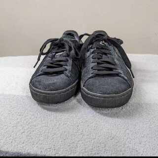 【PUMA】スエード　スニーカー　レザー　深緑 24cm