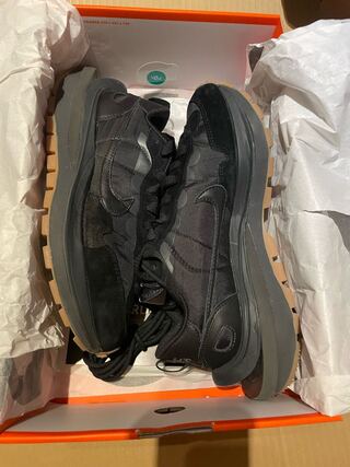 Sakai x Nike Vapor Waffle "Black Gum" Black/Gum DD1875-001 27cm
