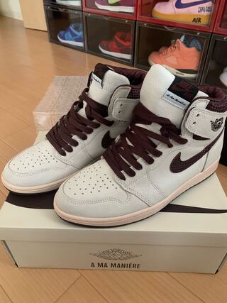 A Ma Ma Ma Niel x Nike Air Jordan 1 Retro High OG "Sail and Burgundy" Sail/Burgundy DO7097-100 28.5cm