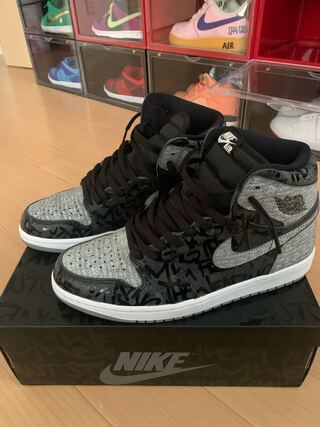 Nike Air Jordan 1 Retro High Og "Rebellionaire" Black/HoWight Particle Grey 555088-036 28.5cm