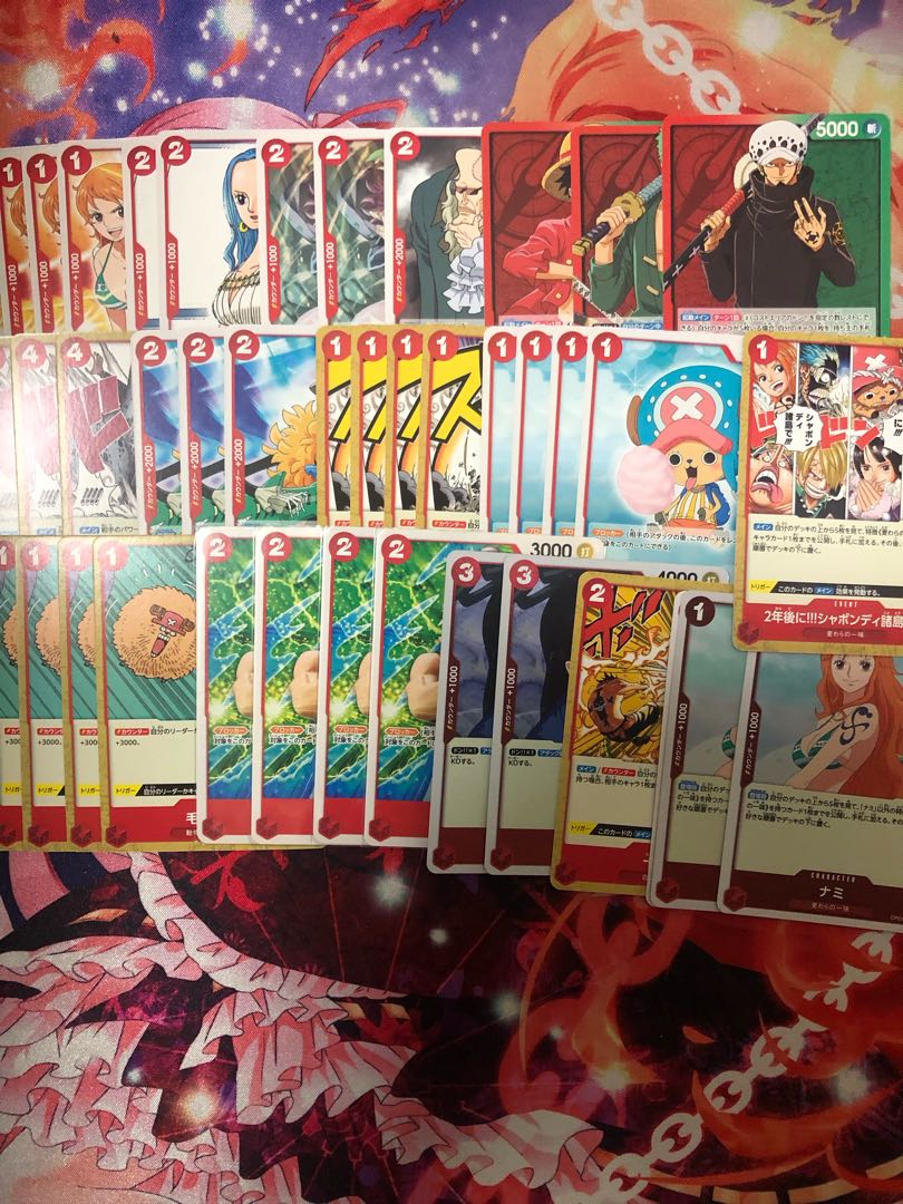 One Piece Card Red Deck Parts Set