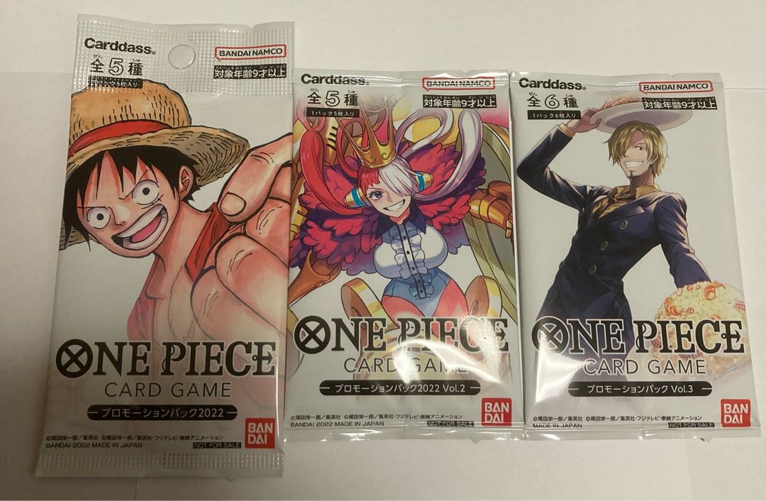 One Piece Card Game Promotional Pack 2022 vol1, vol2, vol3