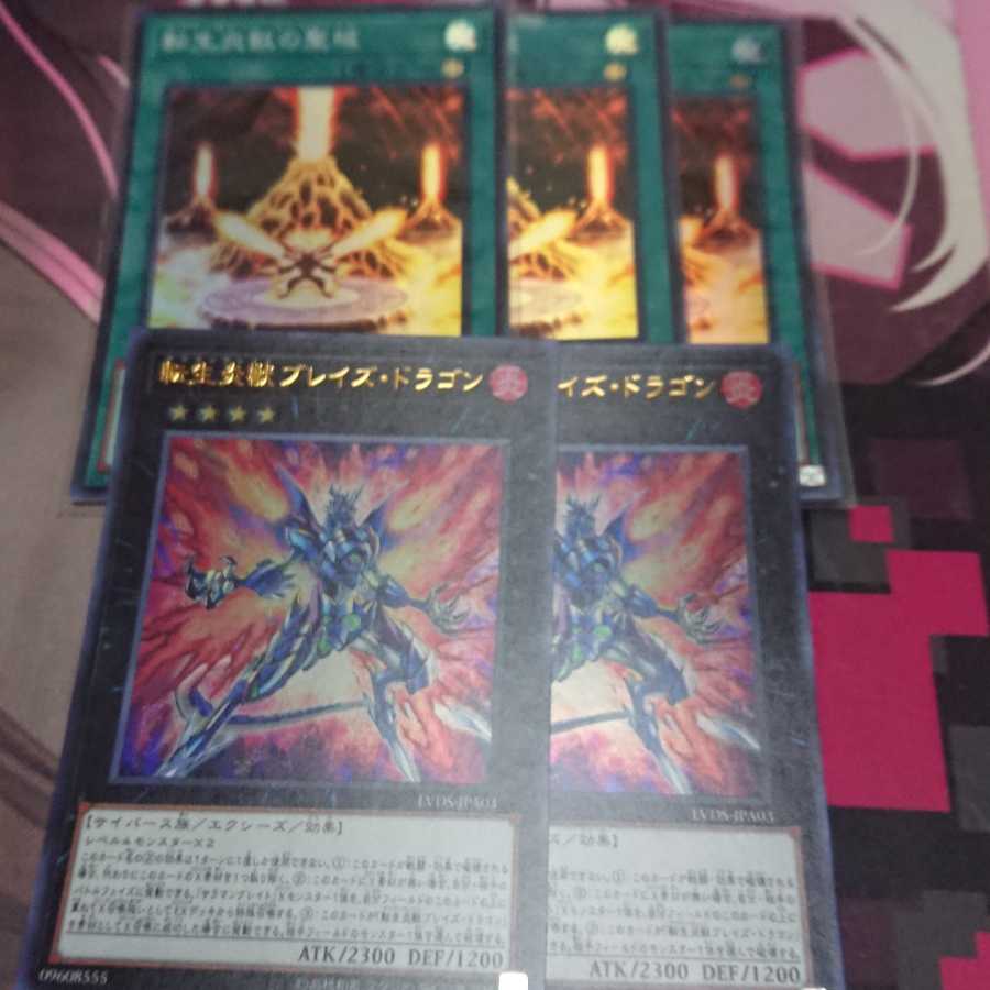 転生炎獣ブレイズ・ドラゴン 2枚  転生炎獣の聖域 3枚