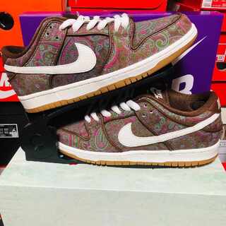Nike SB Dunk Low Pro Premium "Brown Paisley" Cacao Wow/Summit Ho Wight Ruff Green DH7534-200 26.5cm