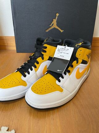 Nike Air Jordan 1 Mid "University Gold" 27cm