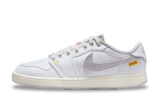 Union x Nike Air Jordan 1 Low KO "Ho Wight Canvas" Ho Wight/Sail/University Gold/Slate Warrior Ral Gray DO8912-101 27.5cm