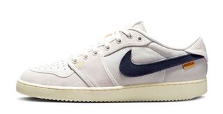 Union x Nike Air Jordan 1 Low KO "Sail Leather" Sail/Muslin/Slate Warrior Rural Grey DZ4864-100 27.5cm
