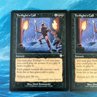 MTG 2枚 黄昏の呼び声