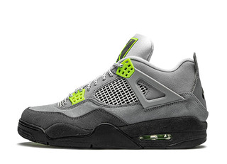 Nike Air Jordan 4 Retro Se "Air Max 95 Neon" Cool Grey/Bolt Wolf Grey Anthracite CT5342-007 27.5cm