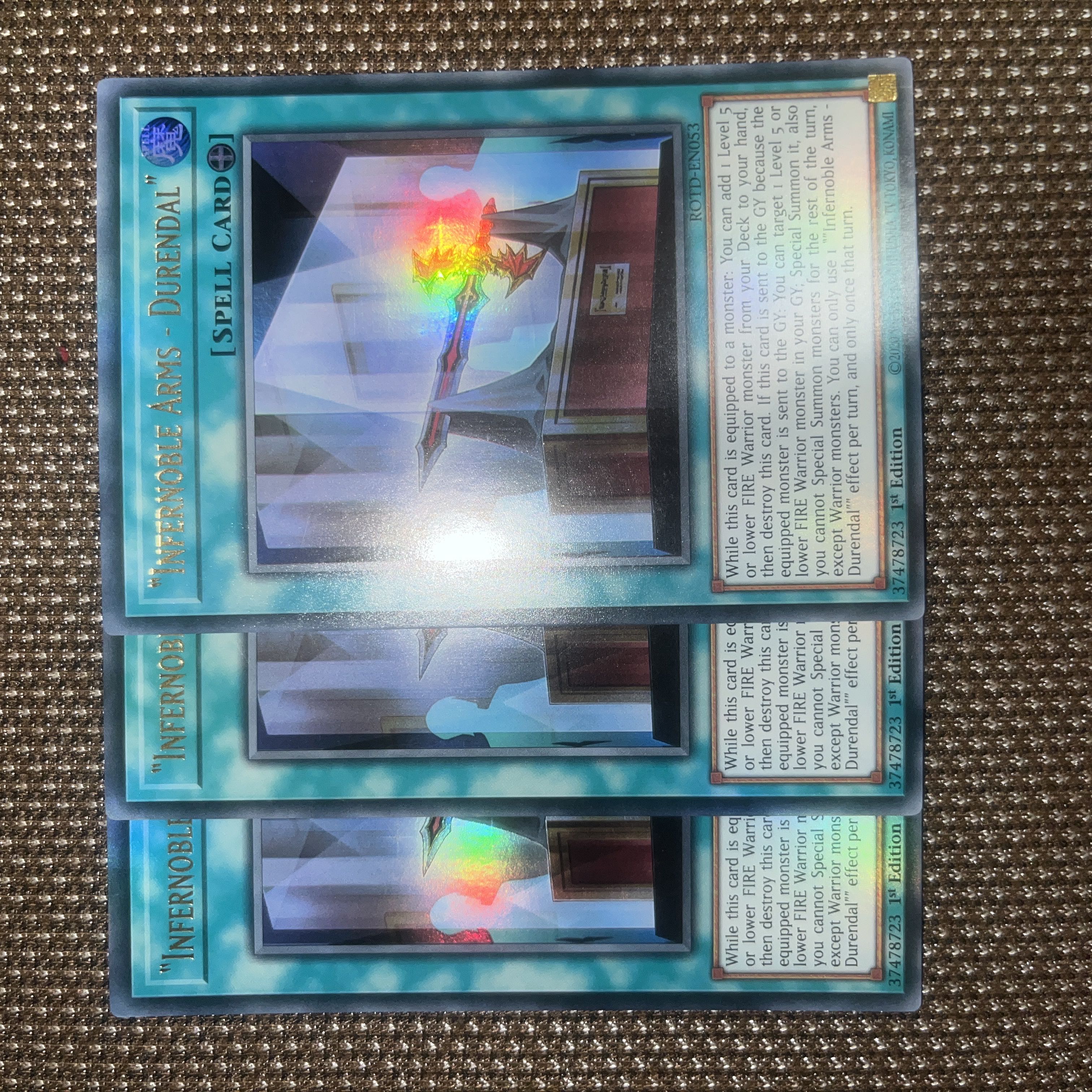 Yu-Gi-Oh "Infernoble Arms - Durendal" EU Edition (English) Ultra 1st 3 copies