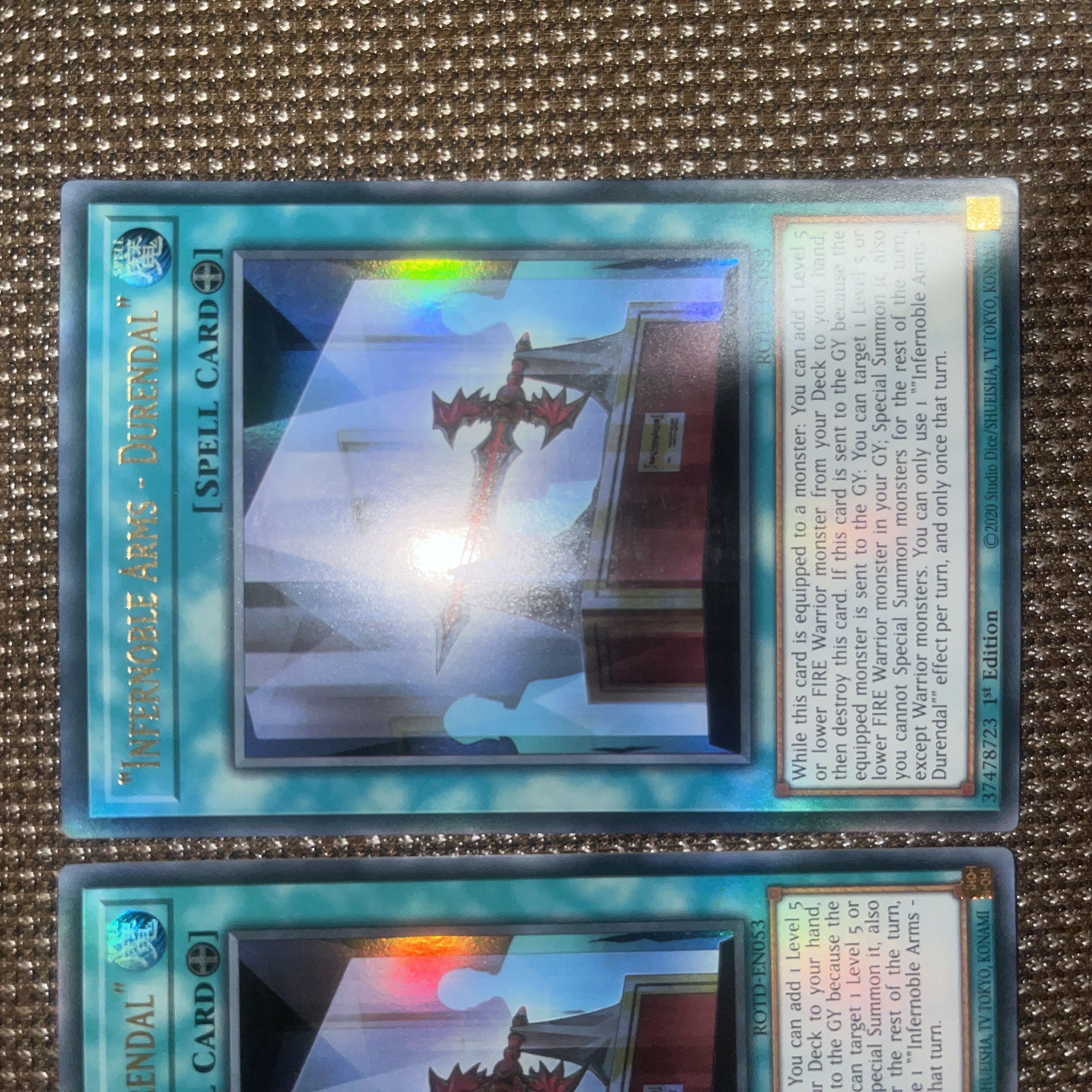 Yu-Gi-Oh "Infernoble Arms - Durendal" EU Edition (English) Ultra 1st 3 copies