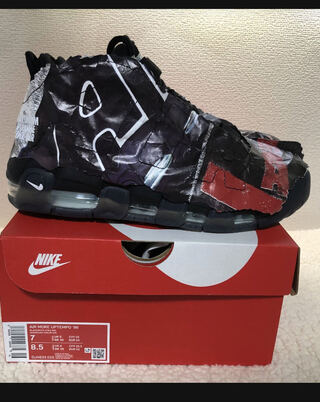 Nike Air More Uptempo '96 Black/Ho Wight Chile Red Glacier Snubbull DJ4633-010 25cm