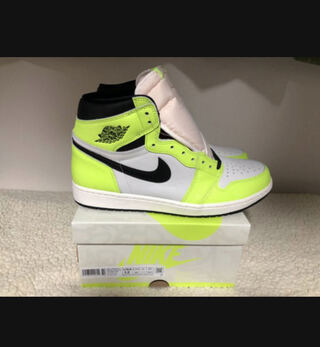 Nike Air Jordan 1 Retro High Og "Bolt" Bolt/Sail Black 555088-702 30cm