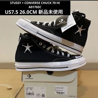 26.0cm STUSSY × CONVERSE CHUCK 70 HI ① 26cm