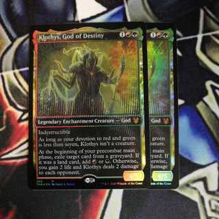 運命の神、クローティス 拡張foil 2枚 拡張アート foil ショーケース枠