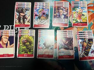 One Piece Card Game Romance Dawn Red Character C (Common) all 4 cards set