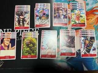 One Piece Card Game Romance Dawn Red Character C (Common) all 4 cards set