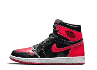 Nike Air Jordan 1 Retro High Og "Bread Patent" Black/HoWight Varsity Red 555088-063 27.5cm