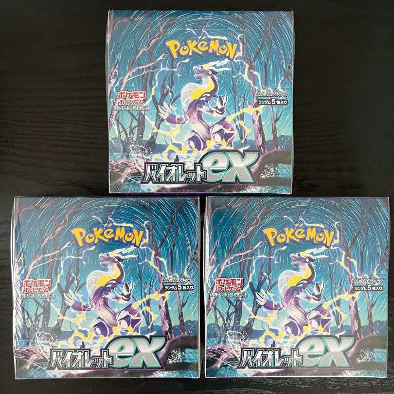 Pokemon card violet ex 3box with shrink