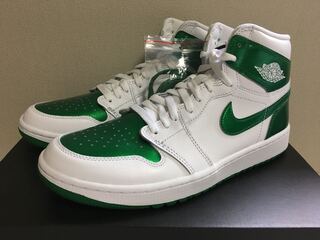 ナイキ エアジョーダン1 ハイ ゴルフ "メタリックグリーン" 27cm