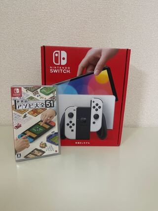 新品/未開封Switch  有機ELモデル ホワイト　世界のアソビ大全セット♪