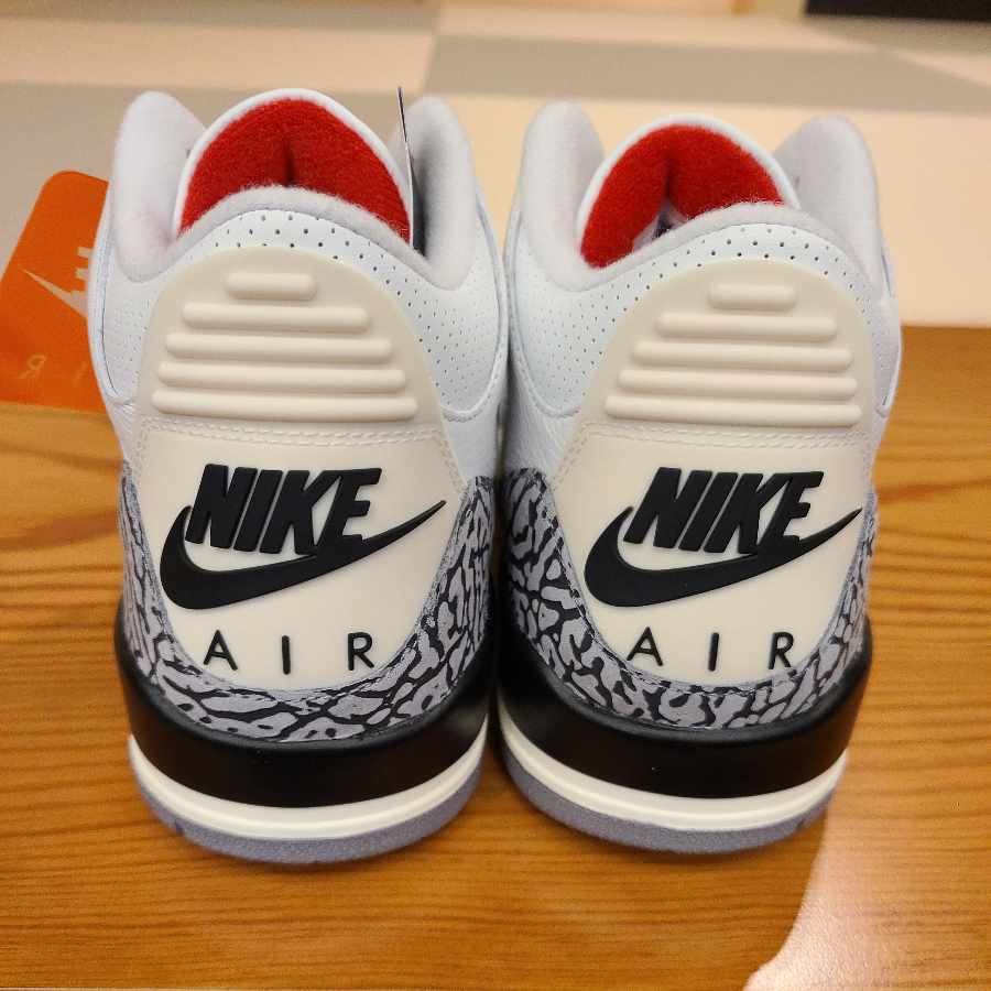 Nike Air Jordan 3 "Cement Reimagined" Summit HoWight/Fire Red/Black/Cement Grey DN3707-100 27.5cm