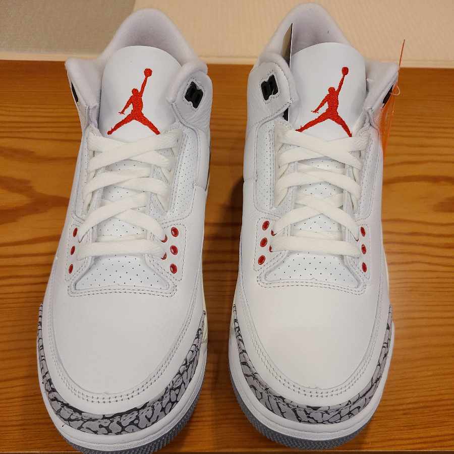 Nike Air Jordan 3 "Cement Reimagined" Summit HoWight/Fire Red/Black/Cement Grey DN3707-100 27.5cm