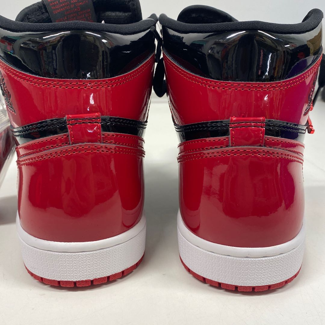 Nike Air Jordan 1 Retro High Og "Bread Patent" Black/HoWight Varsity Red 555088-063 28cm