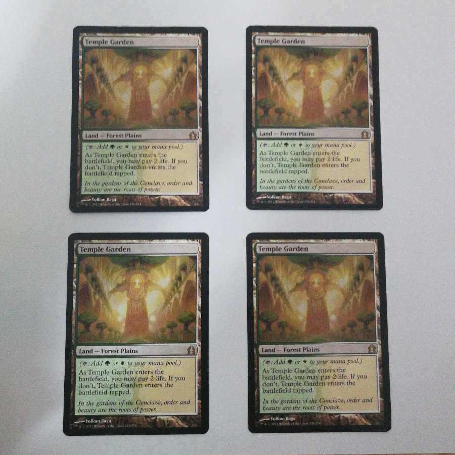 寺院の庭英語版 4枚セット