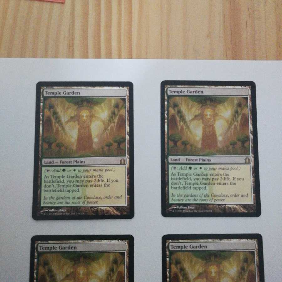 寺院の庭英語版 4枚セット