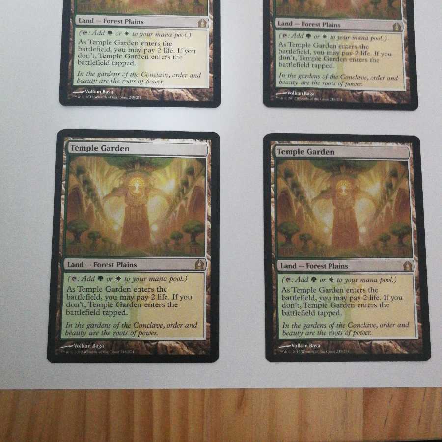 寺院の庭英語版 4枚セット