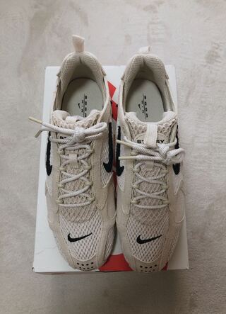 STUSSY x NIKE AIR ZOOM SPIRIDON CAGED "FOSSIL/BLACK-FOSSIL" 28cm