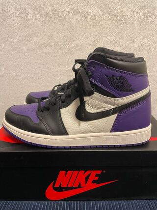 Nike Air Jordan 1 Retro High Og Court Purple/Sail Black 555088-501 28cm