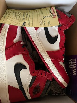 Nike Air Jordan 1 High OG "Disappear&Found/Chicago" Varsity Red/Black/Sail/Muslin 27cm