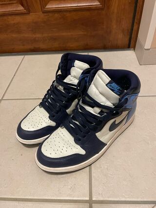 Nike Air Jordan 1 Retro High Og Sail/Obsidian University Snubbull 555088-140 28.5cm