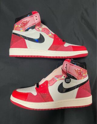 Nike Air Jordan 1 High OG SP "Next Chapter/Spider-Man: Across the Spy Darbaas" Red/Black/HoWight 27cm