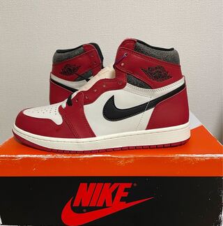 ナイキ エアジョーダン1 ハイ OG "ロスト&ファウンド/シカゴ" バーシティレッド/ブラック/セイル/ムスリン 27.5cm