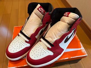 ナイキ エアジョーダン1 ハイ OG "ロスト&ファウンド/シカゴ" バーシティレッド/ブラック/セイル/ムスリン 28.5cm