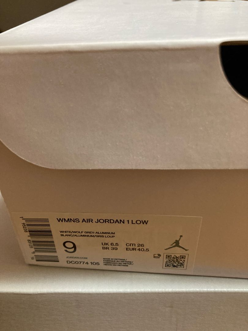 nike wmns air jordan1 low wolf grey 26cm