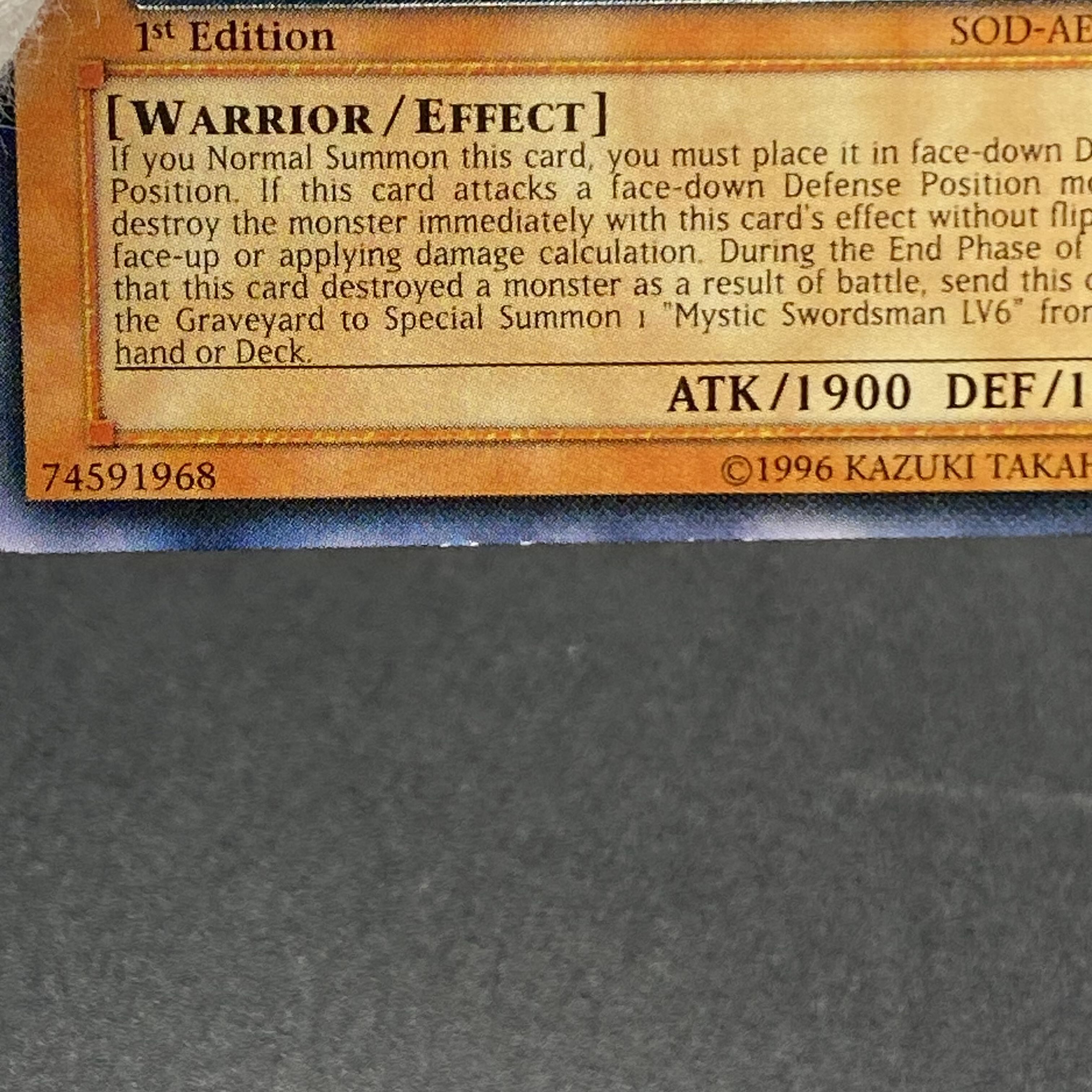 Asian Edition Mystic Swordsman LV4 Relief 1ED SOD-AE012