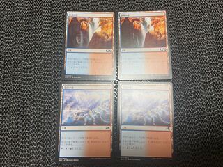 【TAKUMI】急流の崖 基本土地 4枚　う-51