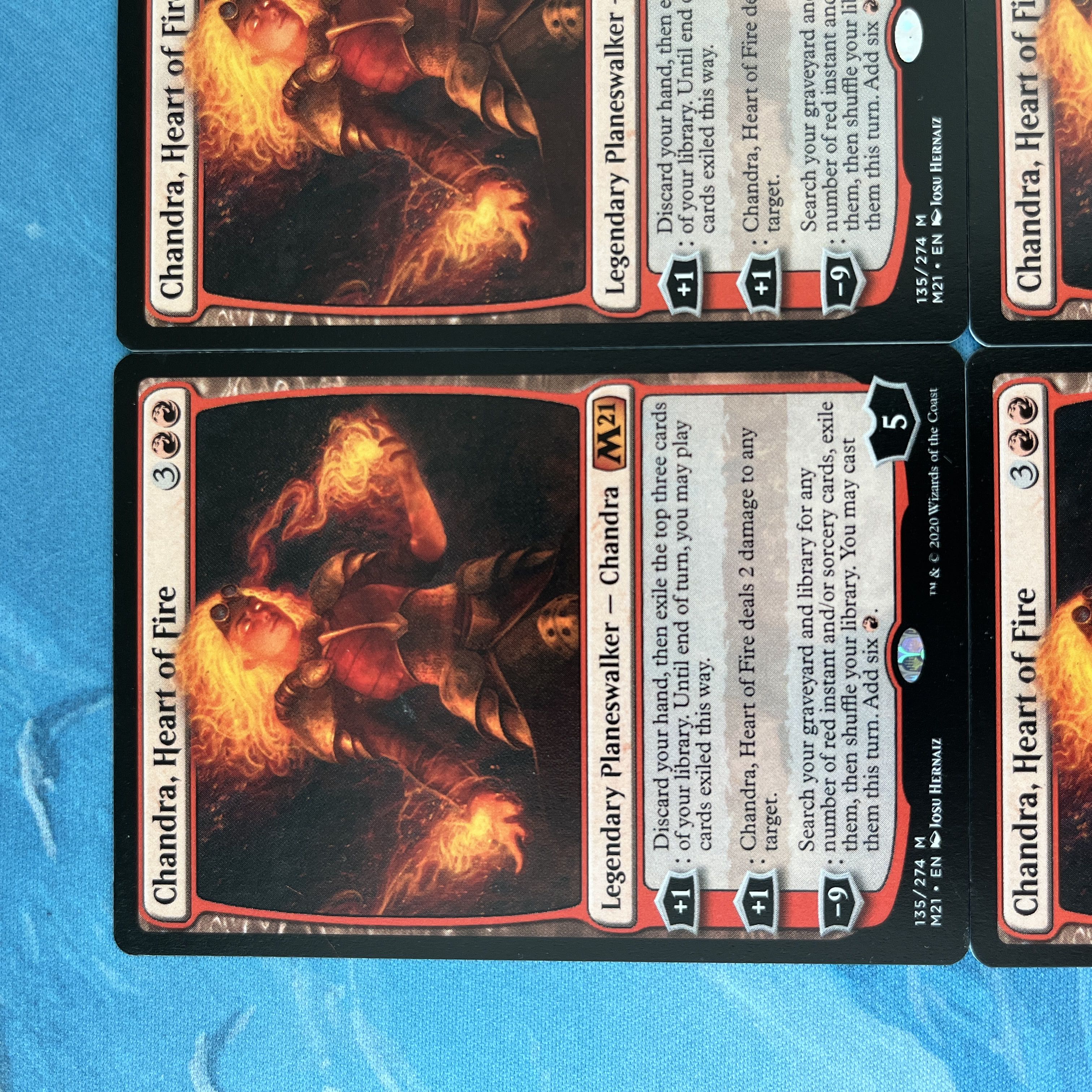 MTG 4枚 炎の心、チャンドラ