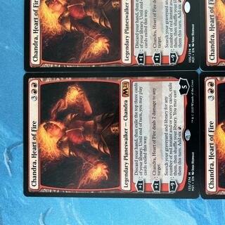 MTG 4枚 炎の心、チャンドラ