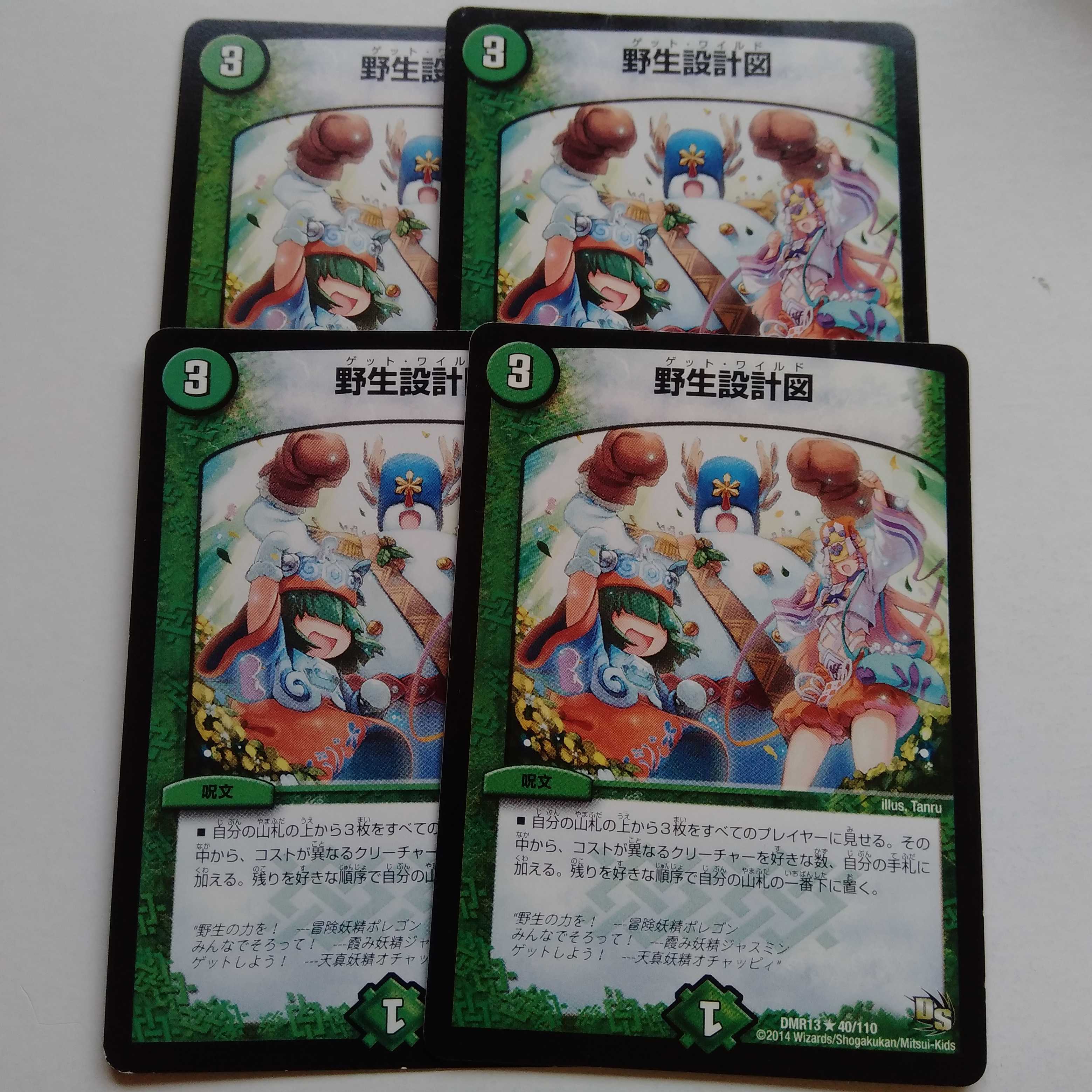 野生設計図　4枚セット